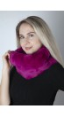 Fuchsia rex fur neck warmer